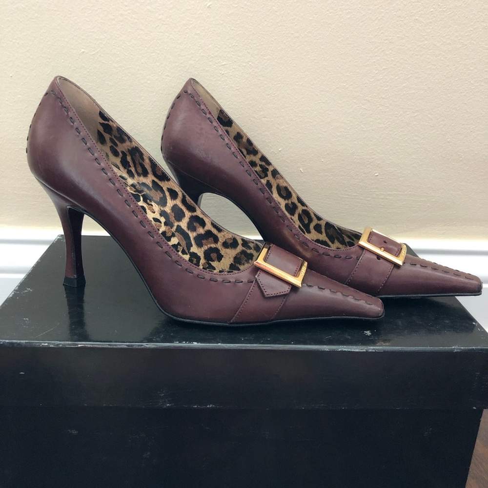 Dolce & Gabbana Leather Heels with Buckle Sz 35